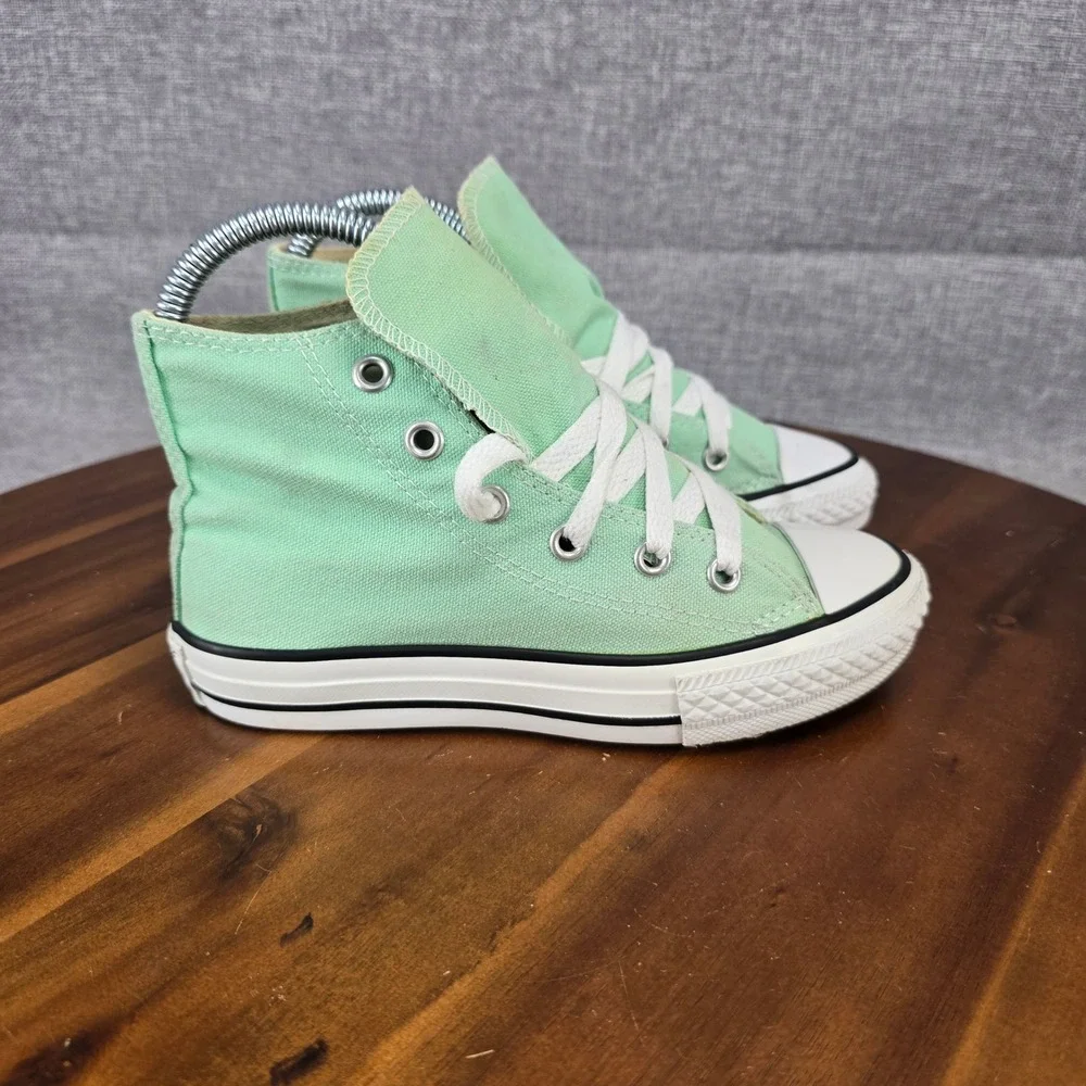 Converse Chuck Taylor All Star Kids Mint Green High Top Sneakers 342367F Size 13